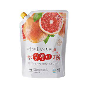 꽃샘 별난 알맹이 자몽 1kg 자몽차 자몽원액 에이드