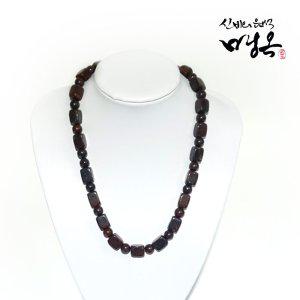 천연 원석목걸이 홍옥 사각 볼 건강목걸이 여성용