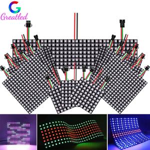 1~5Pcs WS2812B 디지털 LED 유연한 개별적으로 주소 지정이 가능한 패널 WS2812 8x8 16x16 8x32 Led 픽셀 모듈 매트릭스 스크린 DC5V