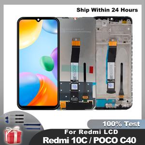 샤오미 레드미 10C 용 LCD 디스플레이, 미 포코 C40 디스플레이 220333QAG 터치 스크린 디지타이저 어셈블리 교체 부품, 6.71 인치