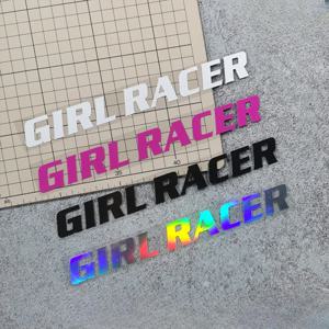 1PC 소녀 레이서 오토바이 스티커 자동차 창 범퍼 장식 오토바이 프론트 카울 연료 탱크 사이드 페어링 헬멧 비닐 데칼