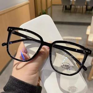 라이트 프레임 안티 블루 안경 투명 블랙 광학 Glasse 여성 남성 스퀘어 안경 차단 안경 스펙터클 안경
