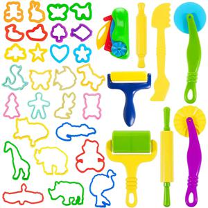 DIY 크리 에이 티브 반죽 절단 키트 플라스틱 칼 세트 금형 3D Plasticine 금형 모델링 점토 액세서리 어린이 교육 완구