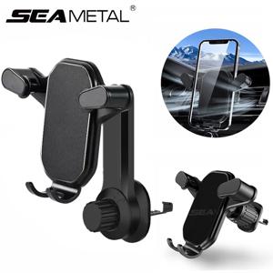 범용 자동차 에어 벤트 폰 홀더 중력 클립 마운트 360 °   iPhone 14 13 12 Samsung Xiaomi용 회전 조절 가능 브래킷