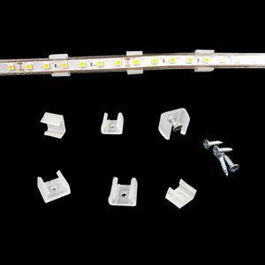 20PCS LED 스트립 수정 클립 커넥터 고정 2835 네온 불빛 220V COB 플라스틱 버클 유연한 액세서리 8/10/12/14/17/20mm