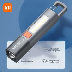 Xiaomi 야외 손전등 투광 조명 측면 조명과 휴대용 강한 빛 가변 초점 홈 휴대용 LED 손전등 캠핑