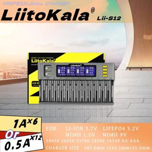 LiitoKala Lii-S8 Lii-S12 LCD 배터리 충전기, 리튬 이온 LiFePO4 Ni-MH Ni-Cd 9V 21700 20700 26650 18350 18650 RCR123 18700