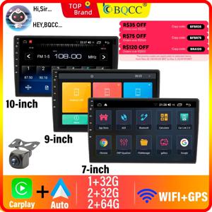 BQCC 4 코어 2 딘 자동차 라디오, 안드로이드 11, 4G, GPS, 자동차 오디오, 와이파이, BT, IPS, 자동차 멀티미디어 플레이어, 안드로이드 11, 7 인치, 9 인치, 10 인치