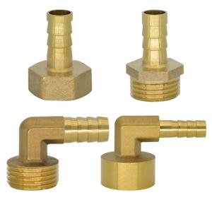 YQBS 황동 바브 테일 6mm 8mm 10mm 12mm 19mm 호스 1/4 3/8 1/2 3/4 엘보 남성 여성 파이프 커넥터 피팅 조인트 커플러 어댑터