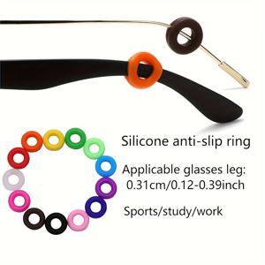 10 개/대 안경 Anti-slip 고정 반지 실용적인 실리콘 사원 홀더 Anti-slip 링 안경 액세서리 남성 여성을위한
