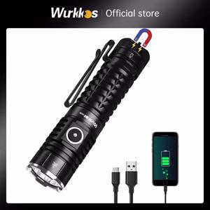 Wurkkos TS22 충전식 21700 LED 손전등 XHP70.2 강력한 최대 4500LM IP68, 자석 테일 및 하이킹용 역방향 충전 포함