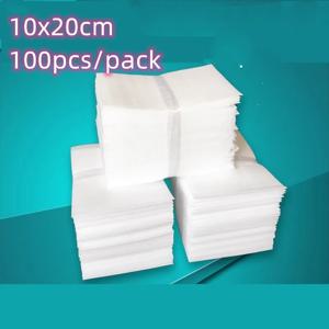 100 개/갑 10x20cm 보호 EPE 폼 절연 시트 쿠션 포장 파우치 포장 재료 필름 가방 랩 메일러