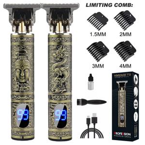 LCD 디스플레이 T9 전기 Hairber 0mm 면도기 헤어 트리머 가전 여행 이발사 면도기 남성용 트리머 남자