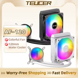 TEUCER AF-120 워터 쿨러 12cm RGB 팬 프로세서 히트 싱크 인텔 2011/1700/155X AMD AM4 AM5 용 120mm PC 수냉 라디에이터