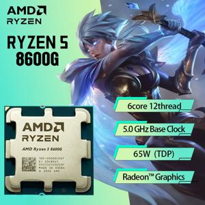 AMD Ryzen 5 8600G R5 8600G 4.3 GHz 6 코어 12 스레드 CPU 프로세서, 4NM L3 = 16M 100 000001237 소켓 AM5, 쿨러 없음, 신제품