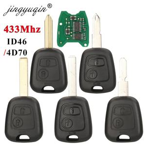jingyuqin 433MHz 원격 자동차 키 시트로엥 C1 C2 C3 C4 색소폰 피카소 Xsara 피카소 푸조 106 206 306 107 207 307 407 파트너 도요타 Aygo