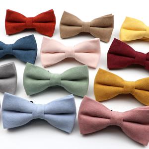 새로운 마카롱 솔리드 컬러 남자 나비 넥타이 슈퍼 소프트 스웨이드 클래식 셔츠 Bowtie Bowknot 결혼식을위한 성인 어린이 나비 넥타이