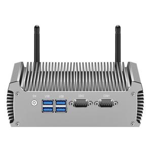 팬리스 미니 PC 인텔 코어 i3 5005U i5 5200U i7 5500U 듀얼 기가비트 이더넷, 2 * RS232 HDMI + VGA 와이파이, 4xUSB3.0, 윈도우 10 리눅스