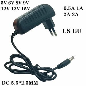 Led 드라이버 100-240V AC-DC 전원 어댑터 충전기 3V 4.5V 5V 6V 7.5V 9V 12V 0.5A 1A 2A 3A EU 미국 플러그 5.5mm x 2.1mm