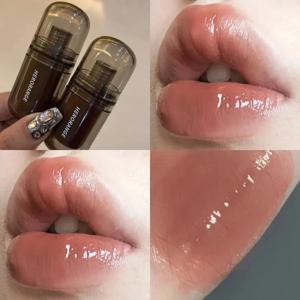 HERORANGEHR564 감싸는 아이스 나이트 미러 립 글레이즈, 보습 및 보습 립 필름, 빠르게 형성