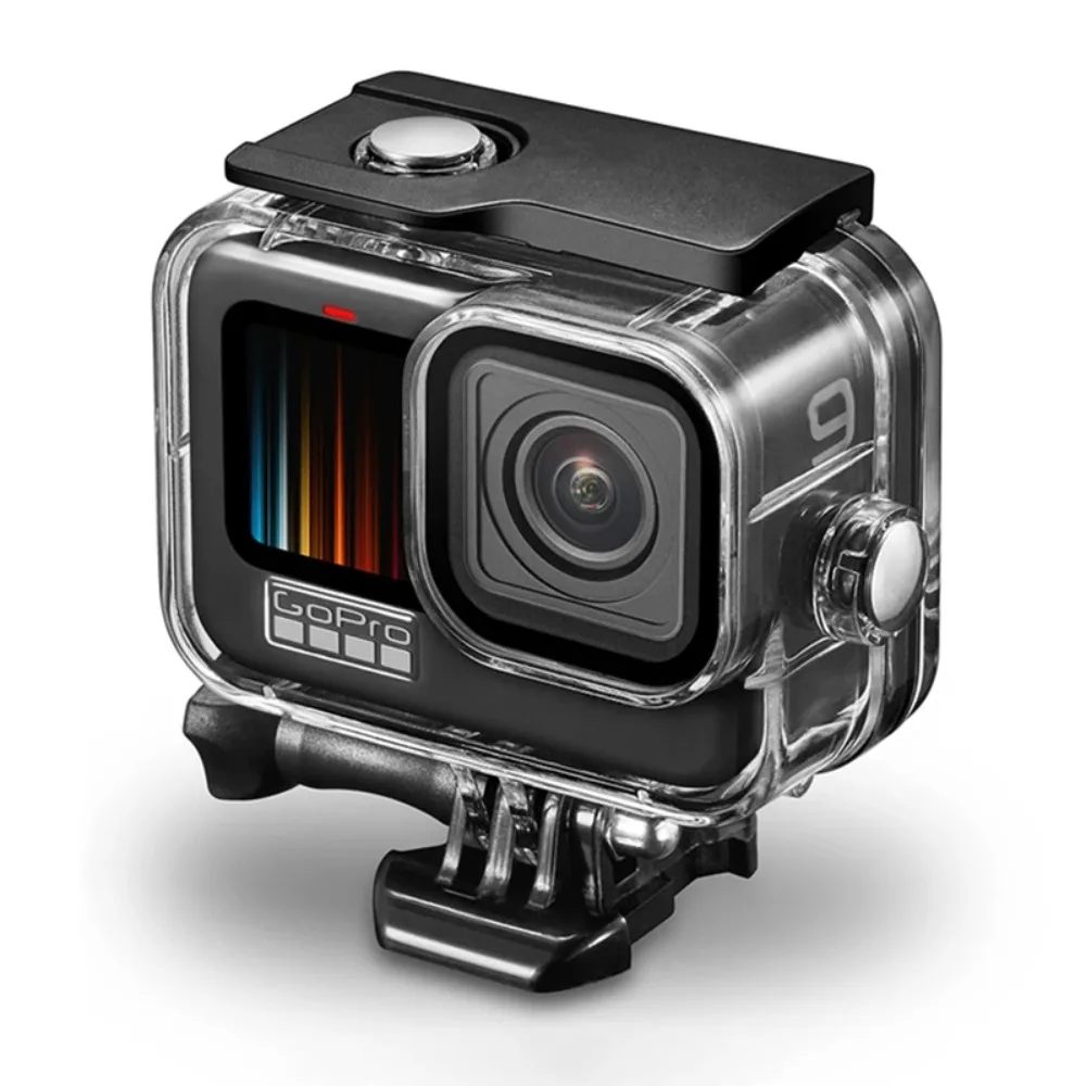 GoPro Hero 용 60M 방수 케이스 12 11 10 9 검정색 보호 다이빙 수중 하우징 쉘 커버 빨간색 보라색 컬러 필터