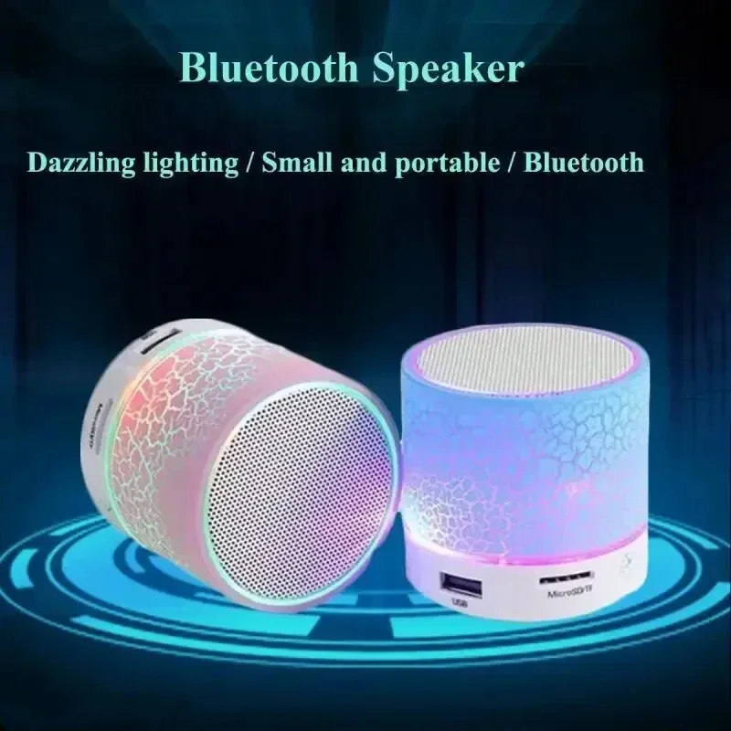 블루투스 미니 무선 스피커, 다채로운 LED TF 카드, USB 서브우퍼, 휴대용 MP3 음악 사운드 칼럼, PC 휴대폰용