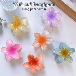 다섯 꽃잎 꽃 여름 슈퍼 요정 휴가 스타일 frangeria 잡아 클립 상어 클립 아크릴 꽃 머리 잡아 헤어 액세서리 bac