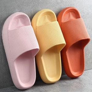 여성 두꺼운 플랫폼 구름 슬리퍼 여름 해변 Eva 부드러운 단독 슬라이드 샌들 레저 남성 숙녀 실내 욕실 미끄럼 방지 신발
