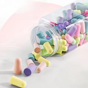 60/120 pcs 귀마개 소음 감소 보호 방음 폼 소프트 수면 취소 Anti Bruit Earplug Sleeping Ear Plugs