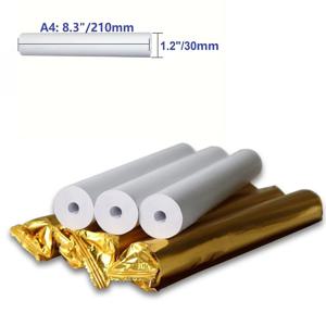 6 롤 A4 감열지 210mm 너비 직경 30mm 프린터 용지 Peripage A40 Phomemo M08F S8 MT810 열전 사 프린터에 적합