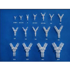 플라스틱 파이프 피팅 2.4mm - 20mm 파고다 바브 동등한 3 웨이 Y 유형 물고기 탱크 PP 삽입 호스 커넥터 홈 가든