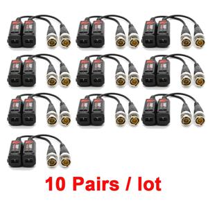 10 쌍/20PCS AHD/CVI/TVI 8MP 4K 트위스트 BNC CCTV 비디오 발룬 패시브 트랜시버 UTP 발룬 BNC Cat5 CCTV UTP 비디오 발룬