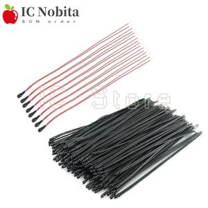 10PCS MF52B MF52D NTC 서미스터 열 저항기 B3950 B3435 10K 100K 음의 온도 제어 센서 프로브 스트랩 와이어