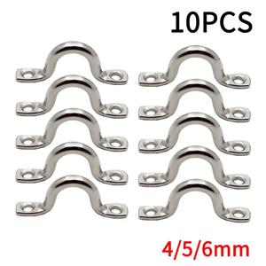 10PCS 4mm 5mm 6mm 스테인레스 스틸 패드 아이 스트랩 보트 도어 핸들 당겨 도어 하드웨어 손잡이 핸들 보트 요트 선박 손잡이