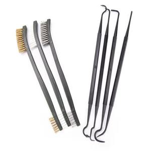 7pcs 야외 소총 청소 키트 3pcs 브러시 4pcs 선택 세트 소총 권총 캠핑 액세서리 소총 청소 도구