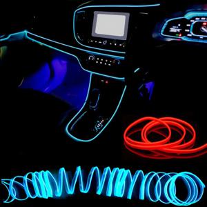 3M 자동차 환경 El 와이어 LED USB 유연한 네온 인테리어 조명 어셈블리 RGB 자동차 장식 조명 액세서리