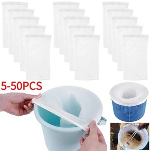 5-50Pcs 풀 스키머 양말 필터 보관 나일론 수영장 필터 양말 바구니 스키머 풀 청소 필터