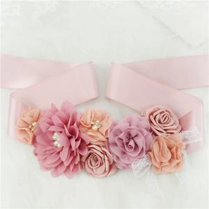 패션 레이스 꽃 벨트 여성 꽃 소녀 허리띠 웨딩 새시 웨딩 리본 라인 석 벨트 웨딩 드레스 벨트
