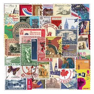 10/30/50PCS 어린이를위한 빈티지 여행 스티커 미적 스케치북 PVC 장식 Scrapbooking 어린이 학교 문구 공급