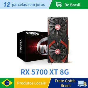 Veineda RX 5700XT 8GB 그래픽 카드 GPU GDDR6 256Bit 8pin 7nm DP*3 HDMI*1 비디오 카드 지원 데스크탑 CPU placa de video