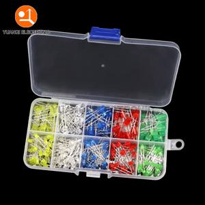 3MM 5MM 발광 다이오드 전자 세트 박스 F3 F5 LED 다이오드 모듬 키트 흰색 녹색 빨간색 파란색 노란색 주황색