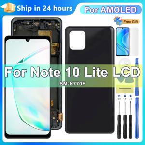 삼성 갤럭시 노트 10 라이트 N770 N770F LCD 디스플레이 디지타이저 터치 스크린 용 AMOLED 스크린 삼성 노트 10 라이트 교체 용