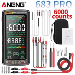 ANENG 683 Pro 디지털 멀티미터 하이엔드 터치 6000 카운트 충전식 DC 전압 테스터 전류 MeterOhm 다이오드 측정 도구