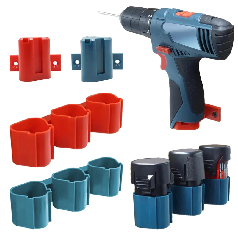 Bosch 10.8V 12V 용 밀워키 용 Makita 용 배터리 홀더 도구 홀더, 벽걸이 형 배터리 도구 보관 브래킷 디스플레이 랙