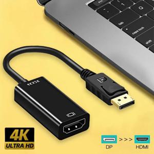 4K DisplayPort-HDMI 호환 어댑터 남성 DP-여성 HDMI 호환 케이블 변환기 HDTV PC 프로젝터 용 비디오 오디오