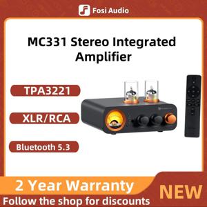 Fosi Audio MC331 2.0 채널 Bluetooth 스테레오 통합 앰프(DAC 포함), 패시브 스피커용 미니 오디오 파워 앰프