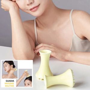 페이스 바디 마사지 도구 용 옐로우 세라믹 Gua Sha 릴리프 마사지 용 바디 Guasha 보드 페이스 리프트 Gua Sha 마사지