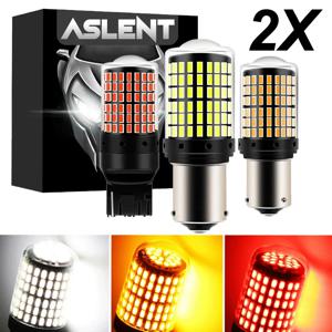 2pcs 1156 BA15S P21W BAU15S PY21W T20 7440 W21W 3157 1157 P21/5W W21/5W LED 전구 144smd led CanBus 램프 방향 지시등