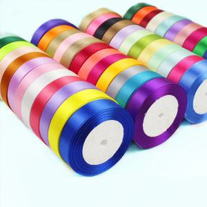 25 야드/롤 6mm 10mm 15mm 20mm 25mm 40mm 50mm 실크 새틴 리본 공예 활 수제 선물 포장 파티 웨딩 장식