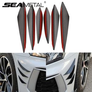 SEAMETAL 6 개/대 유니버설 프론트 범퍼 립 디퓨저 스플리터 핀 바디 스포일러 자동차 튜닝 Canards Valence Chin 자동차 장식